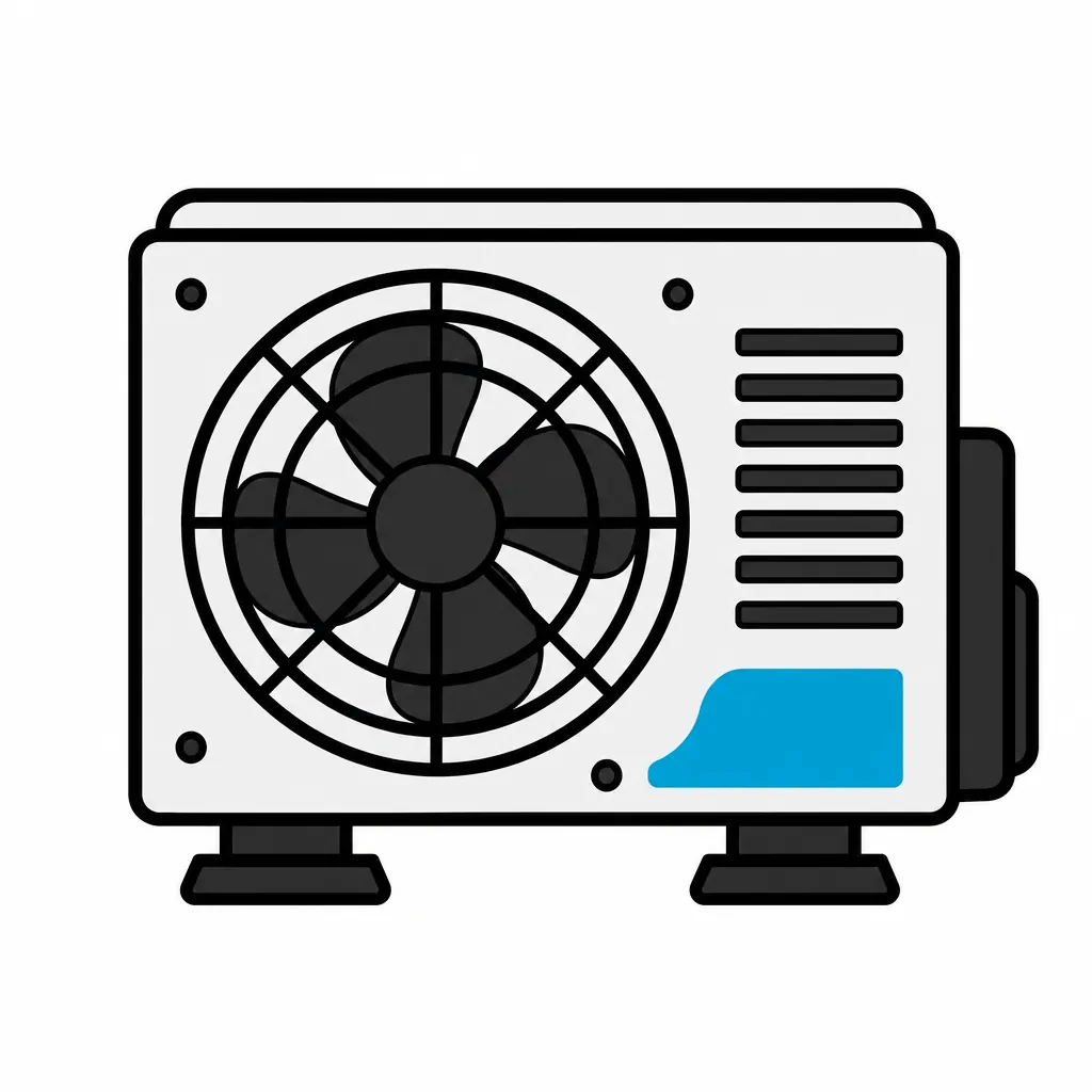 Technician repairing a home air conditioning unit