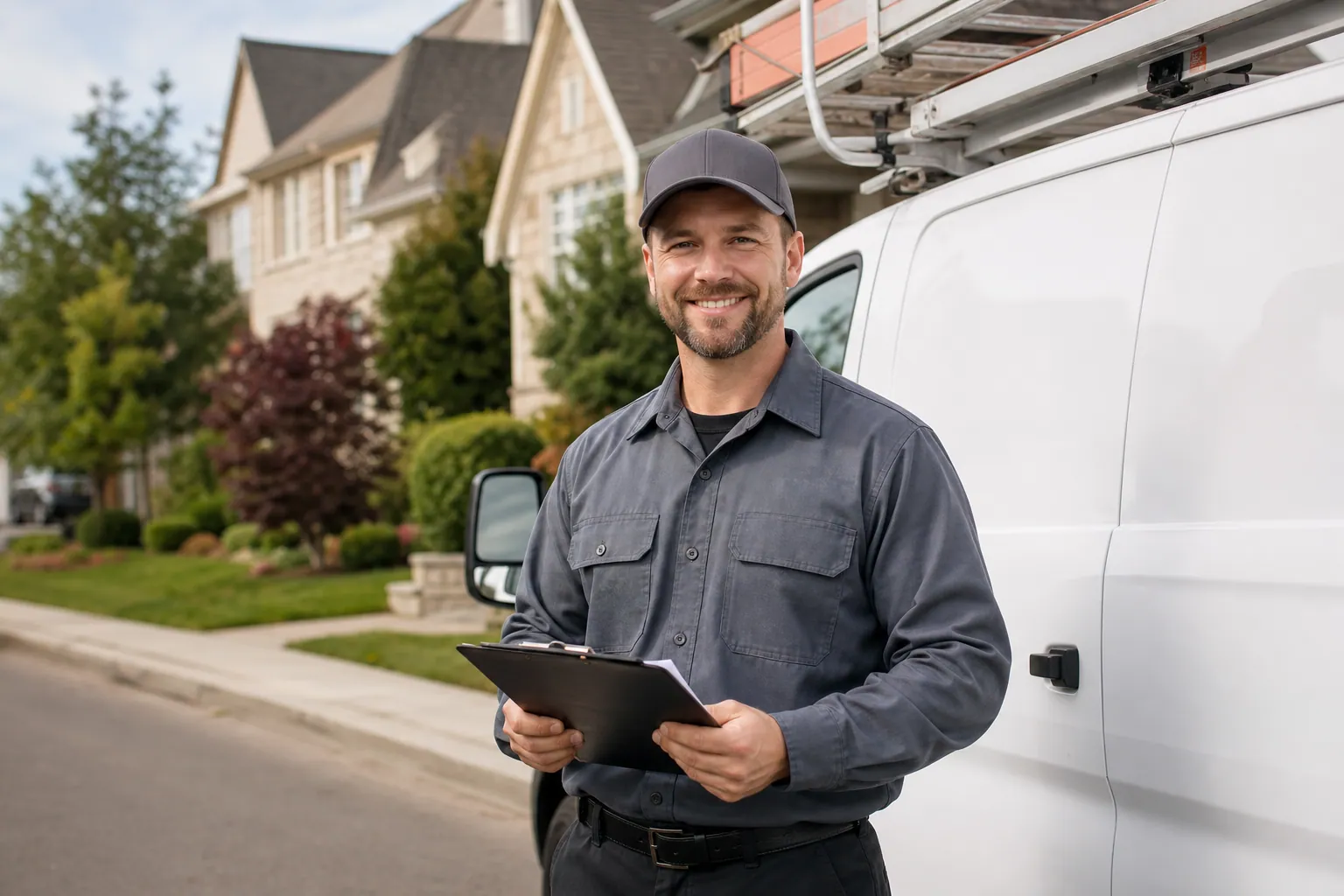Friendly Acme HVAC technician ready to help
